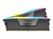 CORSAIR DDR5 6000MT/s 64GB 2x32GB DIMM Unbuffered 40-40-40-77 Std PMIC AMD EXPO VENGEANCE RGB DDR5 Cool Grey Heatspreader CORSAIR