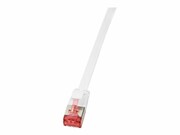 LOGILINK CF2021S LOGILINK - Płaski Patch cord U/FTP 6 PIMF dł.0,5m biały LOGILINK