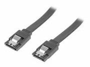 LANBERG CA-SASA-14CU-0050-BK Lanberg kabel SATA DATA II (6GB/S) F/F 50cm z zatrzaskami metalowymi, czarny LANBERG