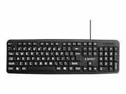 GEMBIRD Standard keyboard KB-US-103 with BIG letters US layout black GEMBIRD