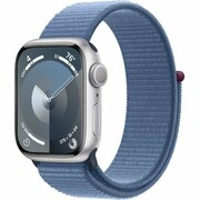 APPLE Watch 9 GPS 41mm koperta z aluminium (srebrny) + opaska sportowa (zimowy błękit)