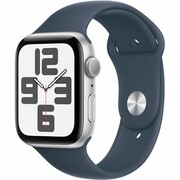 APPLE Watch SE 2gen GPS 44mm koperta z aluminium (srebrny) + pasek sportowy rozmiar M/L (zimowy błękit)