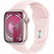 APPLE Watch 9 GPS 41mm koperta z aluminium (różowy) + pasek sportowy rozmiar M/L (różowy)