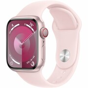 APPLE Watch 9 GPS + Cellular 41mm koperta z aluminium (różowy) + pasek sportowy rozmiar M/L (jasnoróżowy)