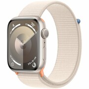 APPLE Watch 9 GPS 45mm koperta z aluminium (księżycowa poświata) + opaska sportowa (księżycowa poświata)