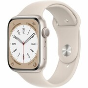 APPLE Watch 8 GPS 45mm koperta z aluminium (księżycowa poświata) + pasek sportowy (księżycowa poświata)