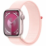 APPLE Watch 9 GPS 41mm koperta z aluminium (różowy) + opaska sportowa (różowa)