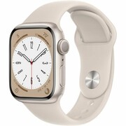 APPLE Watch 8 GPS 41mm koperta z aluminium (księżycowa poświata) + pasek sportowy (księżycowa poświata)