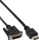 Kabel InLine HDMI - DVI 1m Czarny (17661E) Darmowy odbiór w 26 miastach!