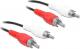 Kabel Delock RCA (Cinch) x2 - RCA (Cinch) x2 2.5m Czarny (84935) Darmowy odbiór w 26 miastach!
