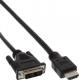 Kabel InLine HDMI - DVI-D 1.5m Czarny (17664E) Darmowy odbiór w 26 miastach!