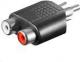 Adapter AV MicroConnect RCA na 2x RCA Czarny (AUDC) Darmowy odbiór w 26 miastach!