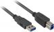 Kabel USB Sharkoon A-B USB3.0, 1,0m, czarny (4044951015634) Darmowy odbiór w 26 miastach!