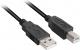 Kabel USB Sharkoon 2.0 A-B, 0,5m, czarny (4044951015245) Darmowy odbiór w 26 miastach!