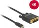 Kabel USB Delock Type-C MDVI 24+1 M 1m czarny (85320) Darmowy odbiór w 26 miastach!