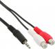 Kabel InLine Minijack 3.5 - RCA (Cinch) x2 0.2m Czarny (89941A) Darmowy odbiór w 26 miastach!
