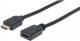 Kabel Manhattan HDMI - HDMI (wtyk-gniazdo) 0.2m Czarny (354356) Darmowy odbiór w 26 miastach!
