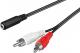 Kabel MicroConnect Minijack 3.5 - RCA (Cinch) x2 1.4m Czarny (AUDLRC14) Darmowy odbiór w 26 miastach!