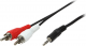 Kabel LogiLink Minijack 3.5 - RCA (Cinch) x2 5m Czarny (CA1043) Darmowy odbiór w 26 miastach!