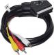 Kabel Vakoss SCART - RCA (Cinch) x3 2m Czarny (TC-A770K) Darmowy odbiór w 26 miastach!