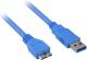 Kabel USB Sharkoon A-B Micro, USB 3.0, 1,0m, niebieski (4044951010905) Darmowy odbiór w 26 miastach!