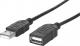 Kabel USB Manhattan USB A - USB A (M/Ż), Czarny, 3m (364898) Darmowy odbiór w 26 miastach!