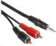Kabel PremiumCord Minijack 3.5 - RCA (Cinch) x2 5m Czarny (kjackcin5) Darmowy odbiór w 26 miastach!