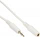 Kabel InLine Minijack 3.5 - Minijack 3.5 (wtyk-gniazdo) 1m Biały (99934W) Szybka dostawa! Darmowy odbiór w 26 miastach!