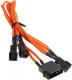 BitFenix Rozgałęźnik Molex na 3x 3-Pin 20cm - opływowy pomarańczowo czarny (BFA-MSC-M33F12VOK-RP) Darmowy odbiór w 26 miastach!