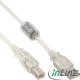 Kabel USB InLine Ferrytowy USB A/B, 0.5m, Przezroczysty (34505) Darmowy odbiór w 26 miastach!