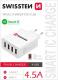 Ładowarka SWISSTEN Adapter sieciowy, 4 x USB (22013304) Darmowy odbiór w 26 miastach!