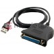Kabel USB 4World USB M LPT Parallel Port DB25 F, 1.15m, czarny (08734) Darmowy odbiór w 26 miastach!