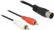 Kabel Delock RCA (Cinch) x2 - DIN 5-pin 1.5m Czarny (84734) Darmowy odbiór w 26 miastach!