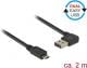 Kabel USB Delock Easy USB, Typ Micro-B, 2m, czarny (85166) Darmowy odbiór w 26 miastach!