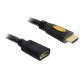 Kabel Delock HDMI - HDMI (wtyk-gniazdo) 1m Czarny (83079) Darmowy odbiór w 26 miastach!