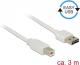 Kabel USB Delock Easy USB, Typ B, 3m, biały (85154) Darmowy odbiór w 26 miastach!