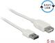 Kabel USB Delock przedłużający Easy-USB, 5m, biały (85202) Darmowy odbiór w 26 miastach!