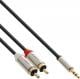Kabel InLine Minijack 3.5 - RCA (Cinch) x2 1m Czarny (99241) Darmowy odbiór w 26 miastach!
