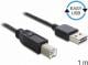 Kabel USB Delock AM-BM 2.0 EASY-USB 1m Czarny (83358) Darmowy odbiór w 26 miastach!