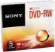 Sony 5 płyt DVD-RW, 4.7GB, Jewel Case (5DMW47SS) Darmowy odbiór w 26 miastach!