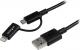 Kabel USB StarTech USB - micro USB/ Lightning, 1m, czarny - LTUB1MBK Darmowy odbiór w 26 miastach!