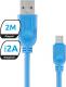 Kabel USB eXc Whippy USB A - Micro USB (M/M) Niebieski 2m Darmowy odbiór w 26 miastach!