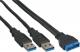 Kabel USB InLine Adapter USB 3.0 2x USB A męski - mainboard header 0.4m (33447I) Darmowy odbiór w 26 miastach!