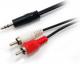 Kabel Equip Minijack 3.5 - RCA (Cinch) x2 2.5m Czarny (14709207) Darmowy odbiór w 26 miastach!
