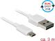 Kabel USB Delock Easy USB, Typ Micro-B, 3m, biały (85204) Darmowy odbiór w 26 miastach!