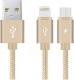 Kabel USB Benks USB A - 2w1 Micro USB + Lightning Złoty 1.2m Darmowy odbiór w 26 miastach!