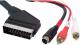 Kabel SCART - S-video + RCA (Cinch) x2 3m Czarny Darmowy odbiór w 26 miastach!
