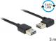 Kabel USB Delock Przedłużacz USB-A kątowy 3m (83466) Darmowy odbiór w 26 miastach!