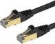StarTech Patchcord CAT6A, STP, 0.5m, czarny (6ASPAT50CMBK) Darmowy odbiór w 26 miastach!