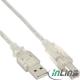 Kabel USB InLine USB-B 2m Przeźroczysty (34518T) Darmowy odbiór w 26 miastach!